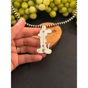 Pendentif/Charm Mickey Mouse en argent sterling multi-pierres fait main Zuni, motif animalier, cristal, cadeau idéal pour toutes les occasions - Product Image 4