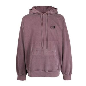 Nouveaux sweats à capuche délavés à l'acide pour hommes taille personnalisée 100% coton mélangé avec motif solide et col à capuche - Product Image 1