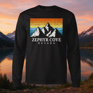 Camiseta promocional de manga larga con estampado de recuerdo de senderismo en la montaña de Zephyr Cove, Nevada, estilo vintage - Product Image 3