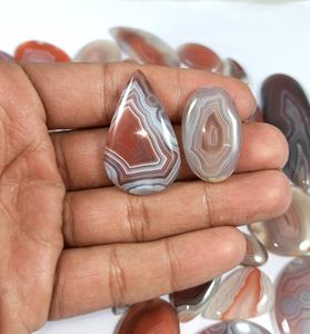 Agate du Botswana naturelle, cabochon, cristal de guérison, pierre précieuse artisanale pour la fabrication de bijoux, pierre précieuse en gros - Product Image 4