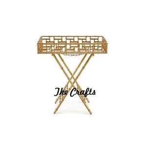 Bandeja de servicio de metal y vidrio de diseño maravilloso con soporte para accesorios de hotel Bandeja y soporte decorativos - Product Image 2