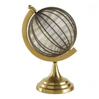 Globe en fer unique fabriqué avec une structure de cellule ouverte parfaite pour les environnements rustiques modernes ou steampunk