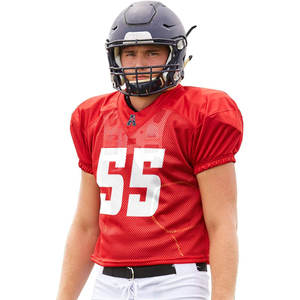 Vente directe d'usine Maillot de football américain pour hommes - Manches courtes respirantes 100% polyester Vêtements d'entraînement et de sport - Product Image 3