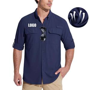 Camisa de Pesca Impermeable con Botones para Hombre de Olympiad Industries, Material de Spandex/Algodón, UPF 50+, Servicio OEM - Product Image 6