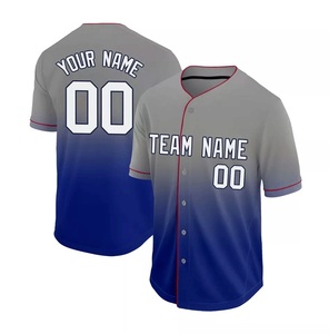 Vêtements de sport unisexes sur mesure, grande taille, baseball, softball, 100% polyester, séchage rapide, respirant, antibactérien, protection UV, chemises - Product Image 5