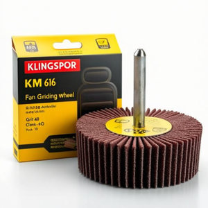 KLINGSPOR KM 613 ใบเจียรแบบพัด 50xH20 มม. ความหยาบ 40 คอรันดัม พร้อมก้าน- 6 มม. แพ็ค 10 ชิ้น - Product Image 3