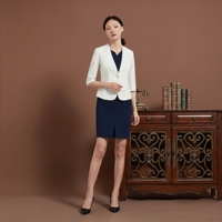 Setelan Gaun Blazer Poliester Wanita Untuk Pakaian Kantor Wanita Merica...