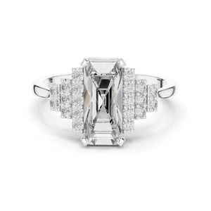 2.04 CT Lab <b>Emerald</b> Cut Ladies Engagement <b>Ring</b> IGI Certified VVS-VS EF Clarity 18KT 14KT 10KT Gold 925 <b>Silver</b> Rose/Yellow/White - Product Image 1