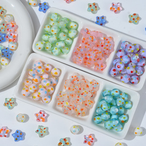 Creative Colorful Spot Star Round Beads Charm Glass Loose Beaded for DIY Bracelet <strong>Jewelry</strong> Accessories <strong>Supplies</strong> - Product Image 5