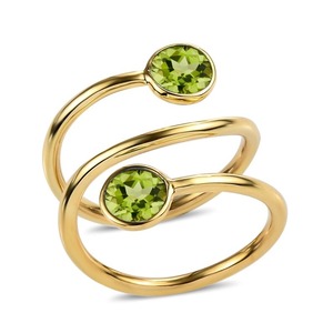 Joyería elegante del anillo del peridoto del oro 18K de la buena calidad para la prosperidad o la curación y la energía del Chakra del corazón disponible para la venta - Product Image 3