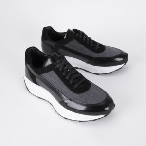 Zapatillas Híbridas de Piel Vacuna Genuina para Hombre, Ligeras, Impermeables, Antideslizantes, Transpirables, Casuales, Negras - Product Image 1