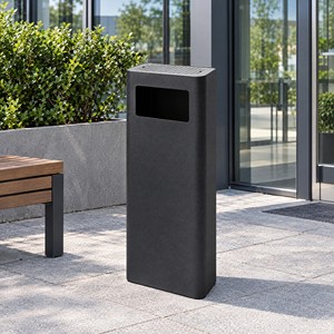 Best Selling Italian Brand Multi-Purpose Durable Rectangular Ashtray Waste <b>Bin</b> For Outdoor Areas - Product Image 3