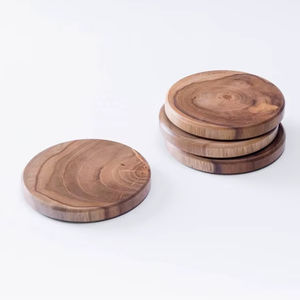 Posavasos redondo de madera liso con madera de acacia, producto más vendido - en tendencia - precio bajo - Product Image 1