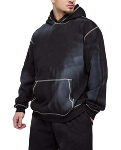 Streetwear personnalisé surdimensionné délavé à l'acide survêtement homme sweat à capuche et pantalon de survêtement survêtement pour hommes - Product Image 3