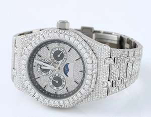 Luxury Unisex Wrist <b>Watch</b> Trendy Hip Hop Design VVS Moissanite Diamond Tester Chronograph ETA Glass Analog Display Stainless - Product Image 1