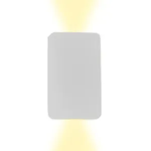 Applique murale LED moderne Soraya, blanc chaud poli, télécommande pour chambre et salon - Product Image 1