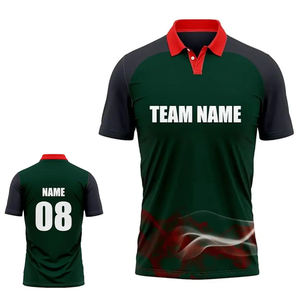 Nouveau design Chemise de cricket élégante à demi-manches Maillot d'équipe pour garçons T-shirt d'entraînement de cricket de style d'entraînement OEM - Product Image 4