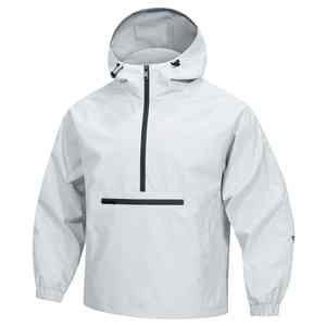 Unisex Coated Camouflage Waterproof Lightweight Rain <b>Jacket</b> <b>Packable</b> Outdoor Windbreaker Half Zip Casual Loose Front Customized - Product Image 2