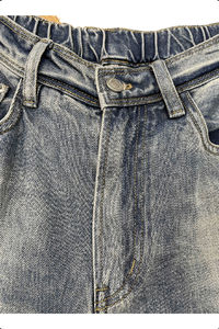 Pantalones vaqueros 2025 personalizados informales para hombre para primavera y verano de algodón grueso recto suelto elástico medio transpirable Denim medio liso teñido - Product Image 4