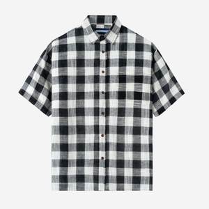 Chemise décontractée pour homme en coton 100% de haute qualité, respirante, à manches courtes, pour l'été, avec logo personnalisé - Product Image 6