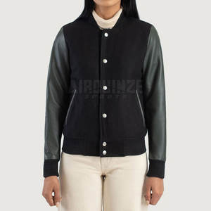 Chaqueta personalizada con letras para mujer, cálida, ligera, de calidad superior, estilo informal, botón que ofrece tamaño y color - Product Image 1