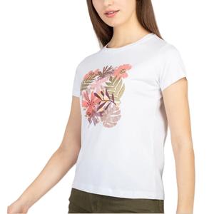 Camiseta de Mujer, Corte Regular, Spandex/Algodón, Estampada, Tallas Grandes, Estilo Casual de Verano, Manga Corta, Bordado, Secado Rápido, Compresión - Product Image 4