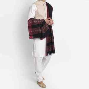 Men Winter <b>Wool</b> Shawl Soft Warm Breathable Solid Traditional Business <b>Wrap</b> - Product Image 4