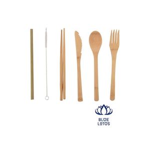 Coutellerie vente directe couverts en bambou biodégradables, ensembles de couteaux, fourchettes et cuillères en bambou jetables portables - Product Image 1
