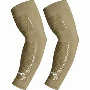 Mangas deportivas de compresión de marca personalizada, diseño propio, transpirables, con protección UV, para baloncesto, correr, soporte para el codo, OEM. - Product Image 2