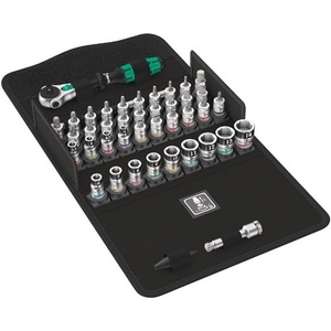 Wera 8100 SA All-in 42-Piece 1/4\" Socket Wrench Set 4-14 mm with 72 6-Point Teeth Tool <b>Kit</b> - Product Image 1