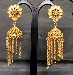 Cheapest Prices <b>Earrings</b> Set with Traditional Designed 22CT Gold Plated <b>Jhumka</b> <b>Earrings</b> Jewelry for Women Wear by Exporters - Product Image 2