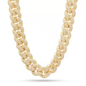 Cadena de eslabones cubanos de plata de lujo totalmente helado D Color VVS tachonado Moissanite Diamond Tester para boda - Product Image 6