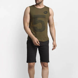 Ropa de gimnasio sin mangas Camiseta sin mangas para hombre En stock Camiseta hecha de algodón sin mangas para hombre Camiseta sin mangas para hombre de nuevo estilo - Product Image 5
