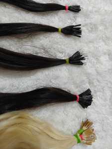 ผมต่อเคราตินเชื่อมแบบคู่ผมต่อแบบมนุษย์ดิบ100% เคราตินเชื่อมแบบยูแบน - Product Image 3