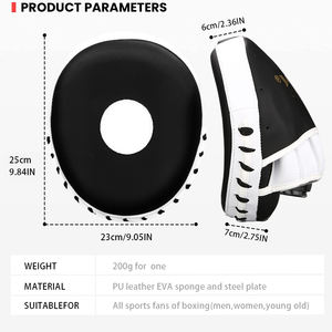 นวมชกมวยหนังเตะโลโก้แบบกำหนดเอง - Product Image 5