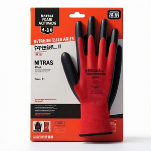 Guantes Anticorte de Espuma de Nitrilo Talla 9 Rojo/Negro EN 388 PPE Categoría II NITRAS Paquete de 12 - Product Image 3