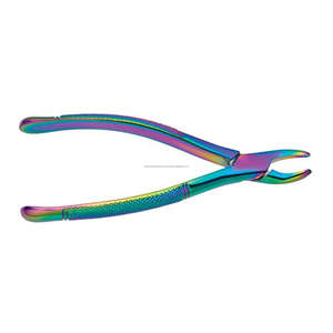 Kaneka Pedo Rainbow Titanium Coated Stainless Steel Electricity Dental Extraction Forceps 150SR CE Certified Made Pakistan - Product Image 5
