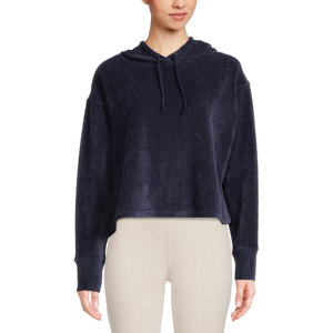 Sudaderas Cortas de Manga Larga de Lujo Personalizadas de Alta Calidad para Mujer, de Terciopelo Acanalado, Tallas XS a XL - Product Image 5