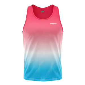 Camiseta sin mangas transpirable sin costuras OEM y ODM personalizada y ropa deportiva, conjunto deportivo impreso, ropa de equipo para corredores - Product Image 4