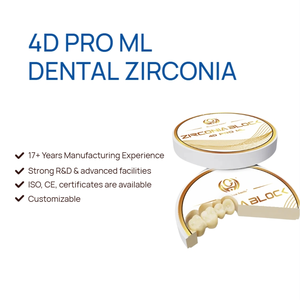 <span class=keywords><strong>Disque</strong></span> de zircone dentaire 4D PRO ML pour le fraisage CAD CAM Zircone à haute translucidité pour les laboratoires dentaires Bloc de zircone multicouche dentaire - Product Image 6