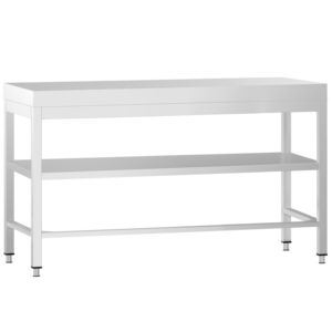 Commercial <b>Stainless</b> <b>Steel</b> Centre <b>Table</b> PREMIUM - 1500x600mm - with Undershelf - with Cross Bracing - Product Image 5