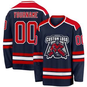 Camiseta de Hockey sobre Hielo Personalizada con Logotipo Impreso por Transferencia de Calor, 100% Poliéster, Secado Rápido y Antibacteriana, Unisex - Product Image 4