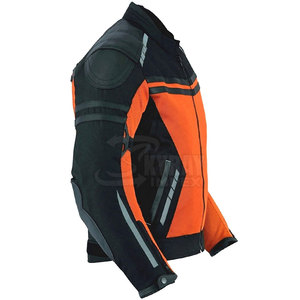 Chaqueta de cuero para moto Soporte trasero Motocicleta Auto Racing Wear Hombres Cantidad Chaqueta de cuerpo personalizada - Product Image 4