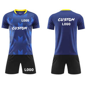 Maillots de football personnalisés pour hommes, respirants, à manches courtes, kits domicile/extérieur, 100 % polyester, légers, antibactériens - Product Image 2