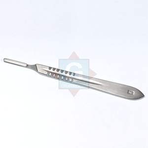 Scalpel chirurgical en acier inoxydable -3232-13, manche en acier inoxydable, alimentation manuelle, haute qualité, certifié CE, réutilisable - Product Image 1