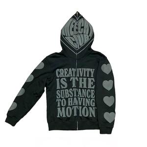 สินค้ามาใหม่ ฤดูใบไม้ร่วง 2024 เสื้อฮู้ดดี้โอเวอร์ไซส์ ระบายอากาศได้ดี ผ้าโพลีเอสเตอร์/คอตตอนเนื้อหนา พิมพ์ลาย 3 มิติ - Product Image 1