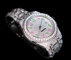 Relojes de Hip Hop Automáticos para Hombre, Totalmente Cubiertos de Diamantes, Reloj de Pulsera de Lujo para Hombre, Reloj de Pulsera de Diamantes de Hip Hop con Moissanita VVS - Product Image 2