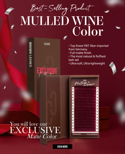 Charmlash Fournitures pour cils Vente en gros de plateaux de cils Vente en gros d'extensions de cils russes en volume brun Mat brun Aspect naturel - Product Image 4