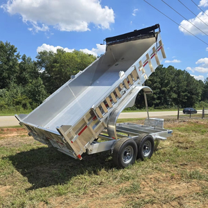Remolque volquete de aluminio 7x14 con elevación telescópica en stock. Remolque volquete agrícola de calidad premium, resistente y fiable. - Product Image 1