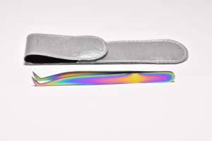 แหนบต่อขนตาปลอมแบบขนอ่อนพร้อมรูในด้ามจับพลาสมาหลายสี - Product Image 5